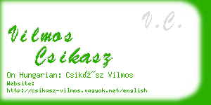 vilmos csikasz business card